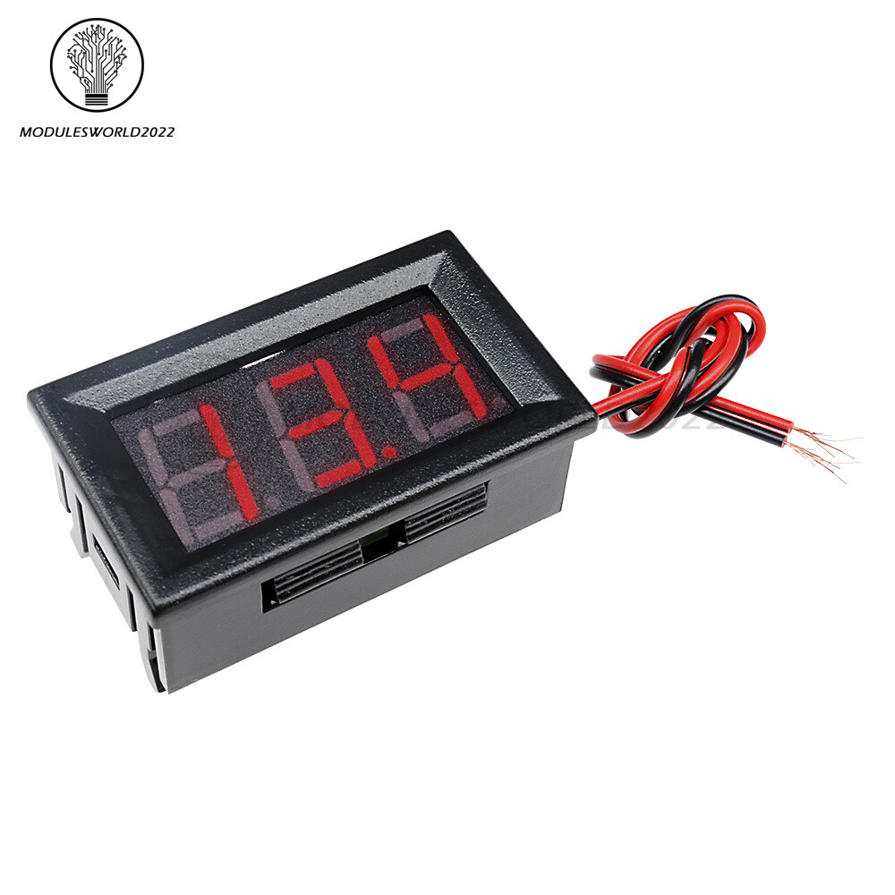 0.56″ DC AC 5V-30V-500V Digital Voltmeter Voltage Panel Meter Color LED Display