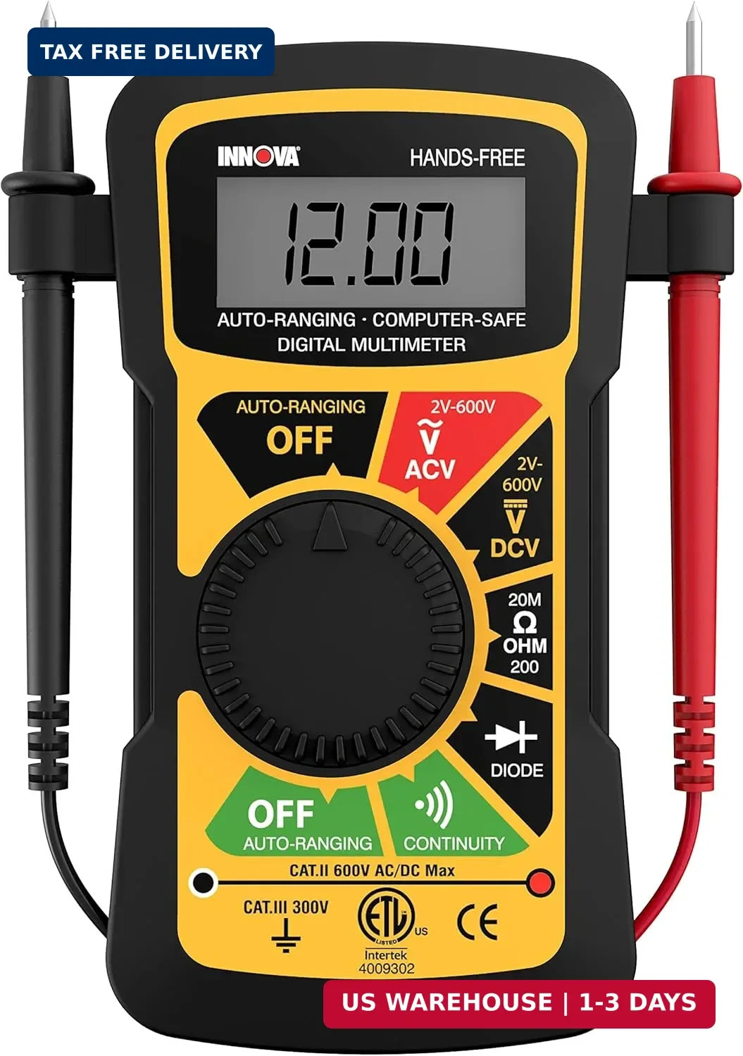 Innova 3300 Hands-Free Digital Multimeter Black