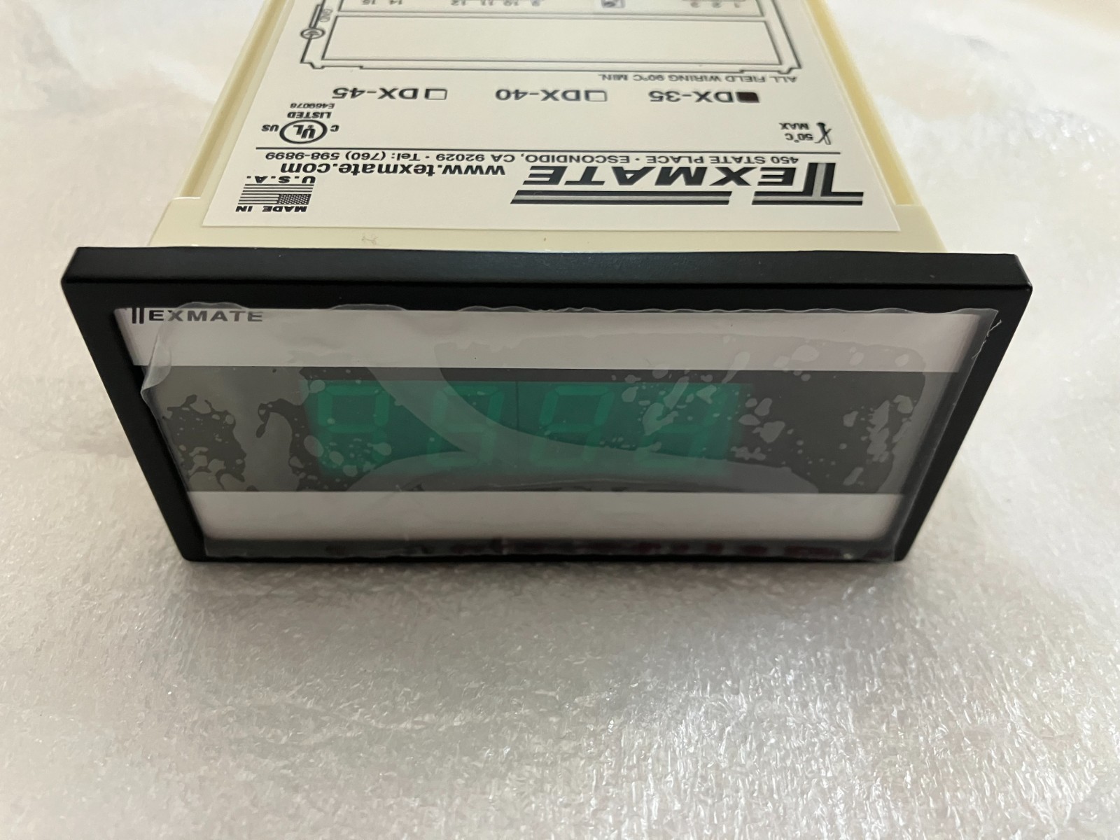 TEXMATE DX-35 PANEL METER 3.5 DIGIT .56 LED IN A 1/8 DIN CASE