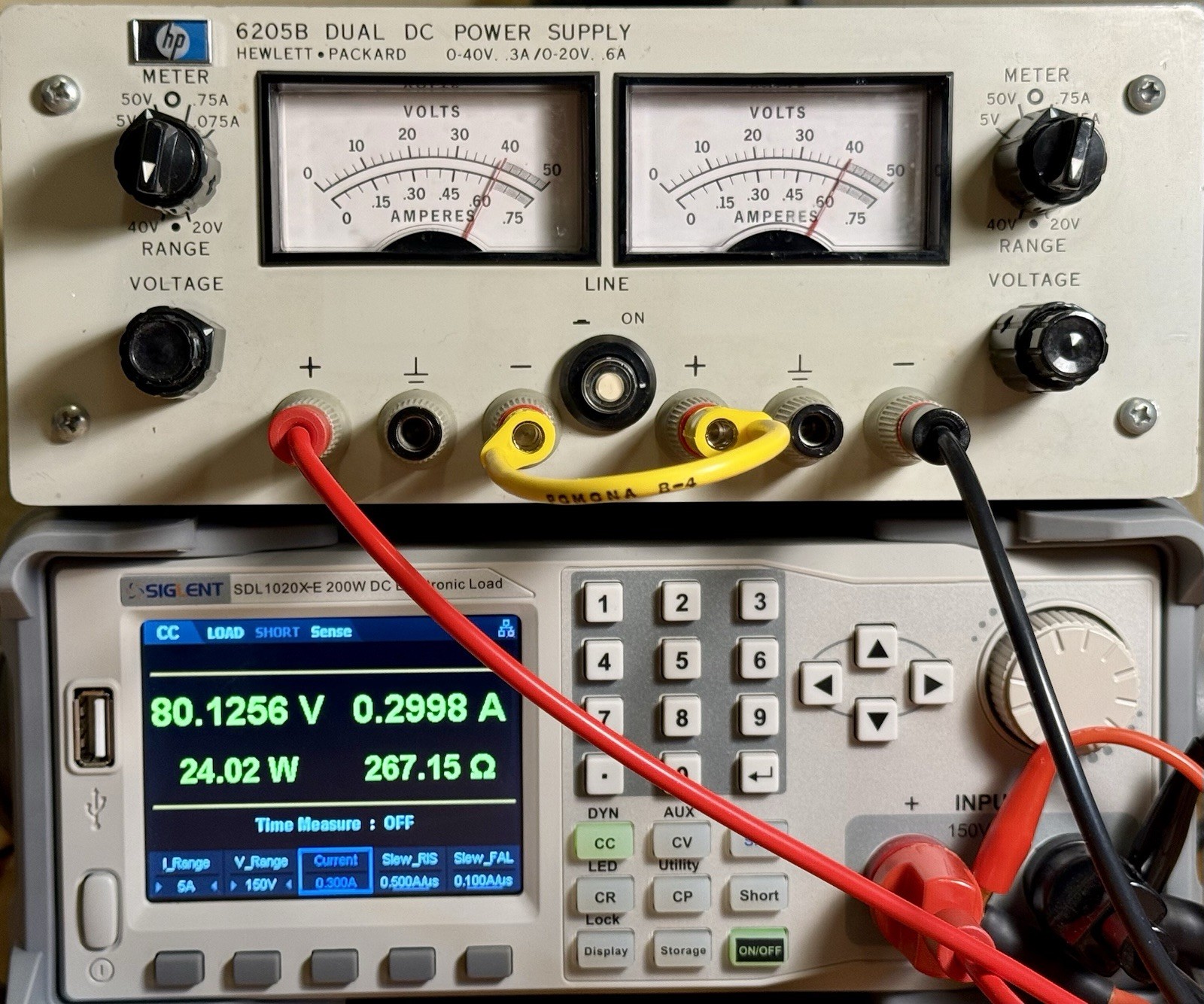 ⚡ Hewlett Packard 6205B Dual Output Linear DC Power Supply 40V .3A / 20V .6A