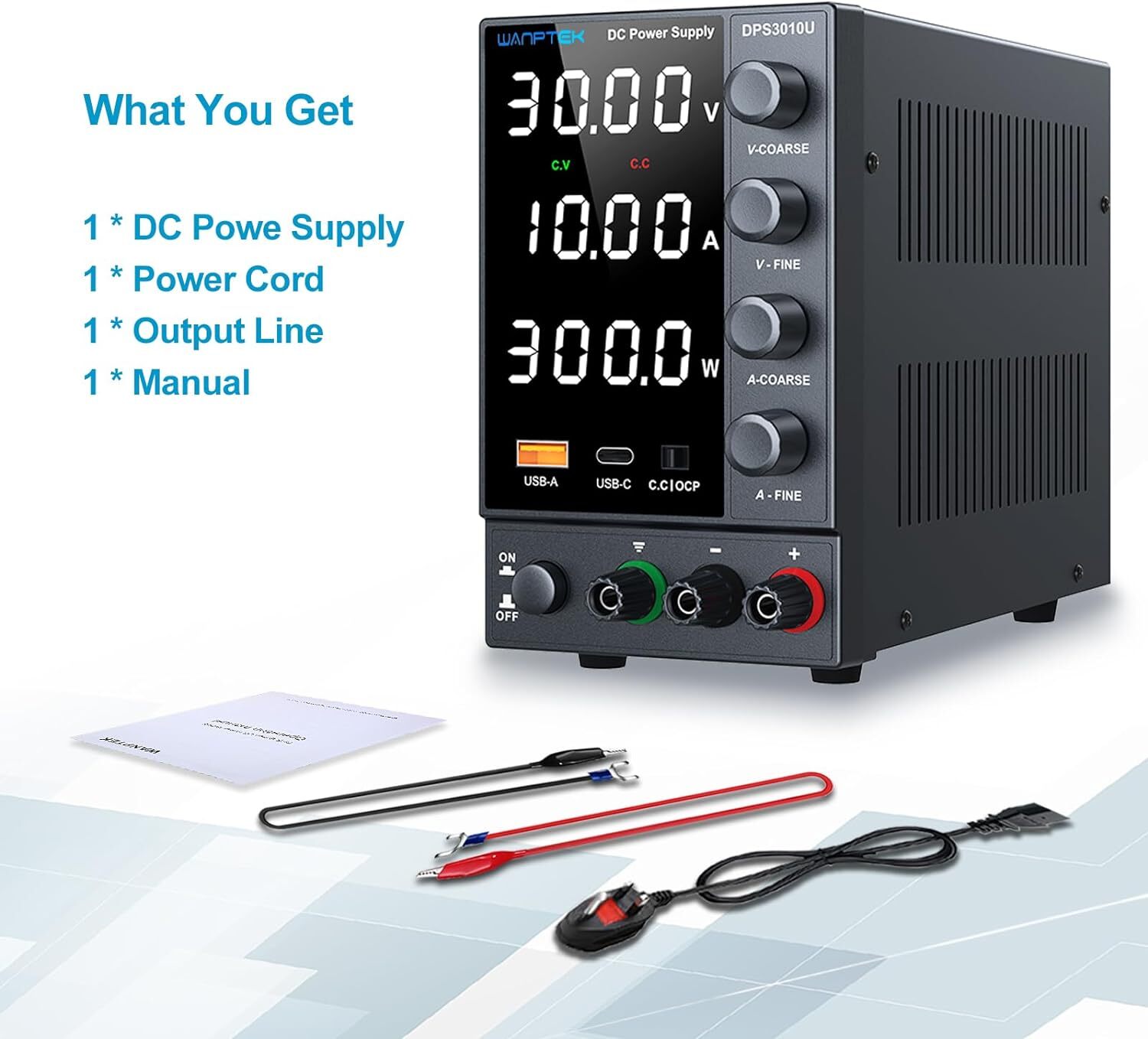 DC 0~30V 0~10A Adjustable Lab DC Power Supply Bench Switching Variable Precision