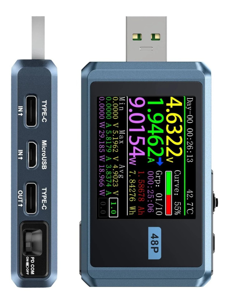 FNIRSI FNB48P USB Tester Voltmeter Ammeter TYPE-C Fast Charge Detection Trigger
