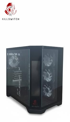 KILLSWTICH – KS MXJ PLUS – ATX/MATX/ITX GAMING PC CASE w/ SCREEN, PSU & 4 FANS