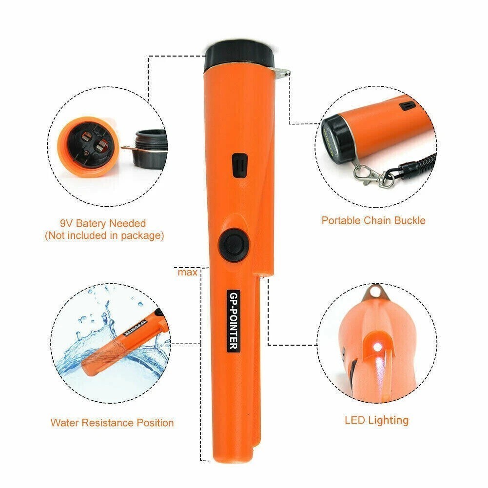 Metal Detector HandHeld Pro Pinpointer Pointer Probe Sensitive Tester Waterproof