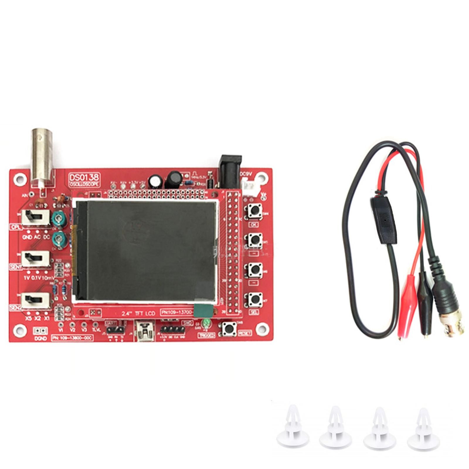 12Bit Assembled DSO138 2.4in TFT Digital Oscilloscope DIY Module Education Kit