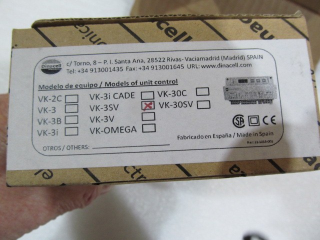 Dinacell VK-30SV Load Limit Device and Dinacell SV3000 Sensor