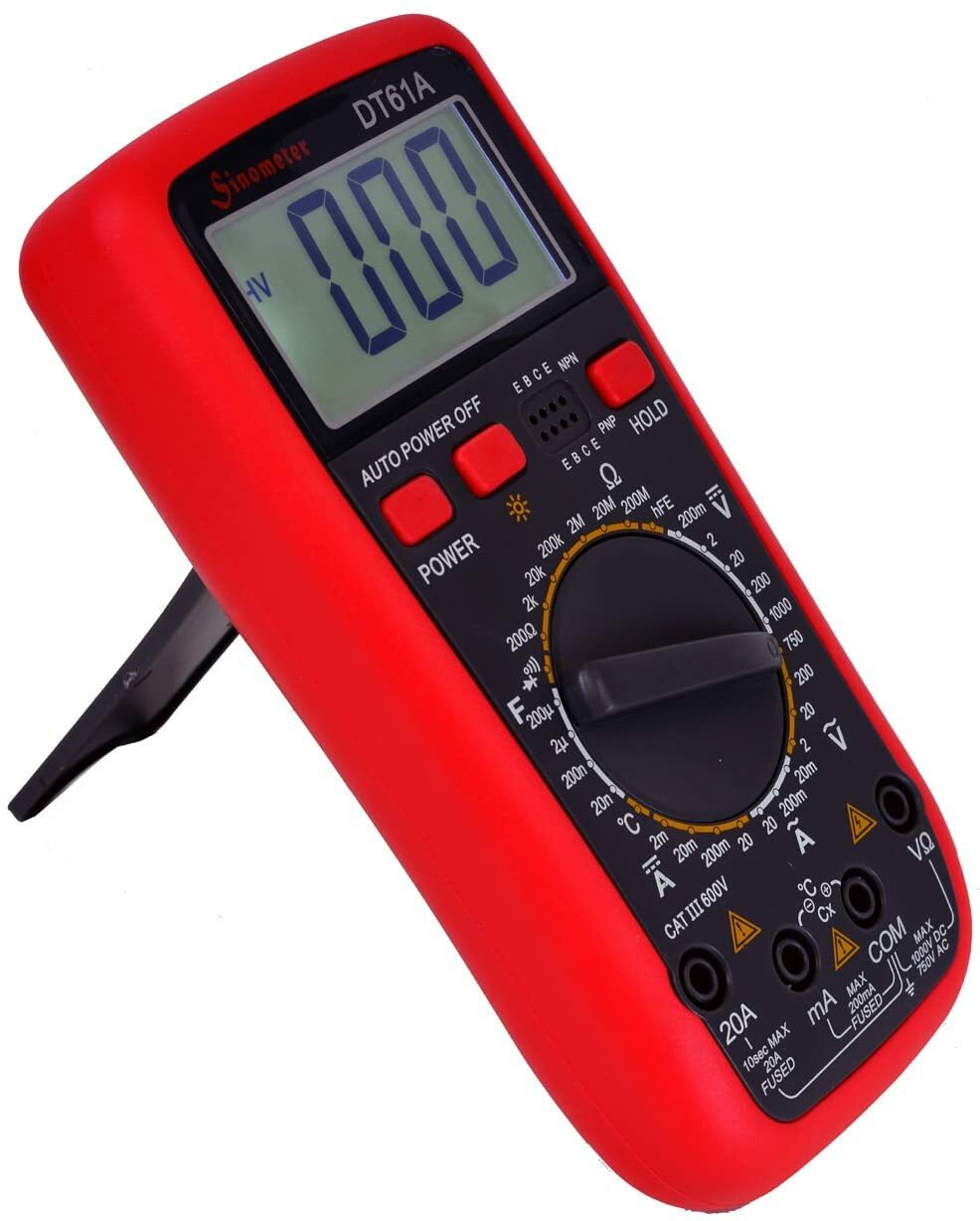 TekPower TP61A AC/DC 20A Current Digital Multimeter with Temperature Measure