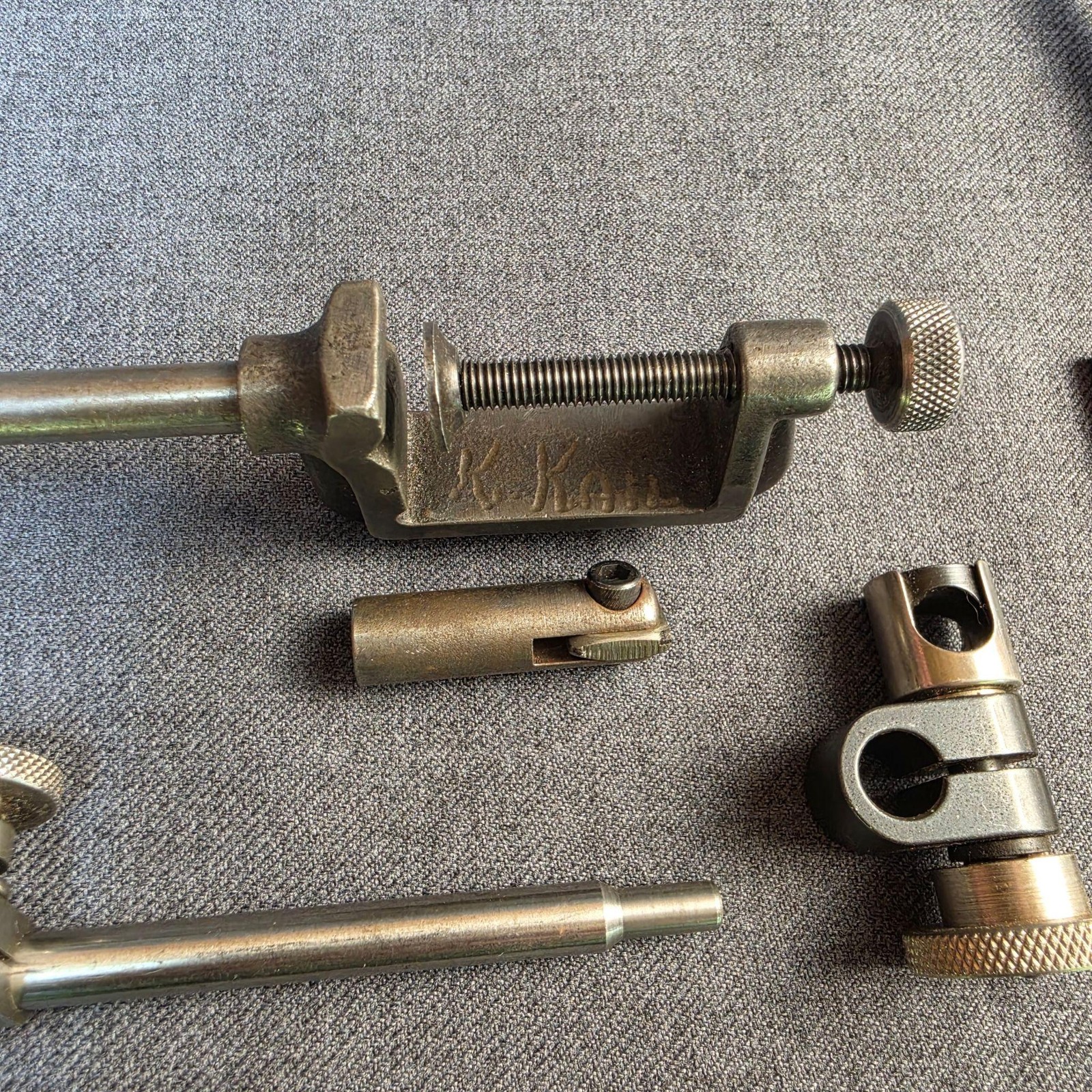 Vintage Starrett No.196 Dial Test Indicator Machinist Tool Set Made In USA Steel