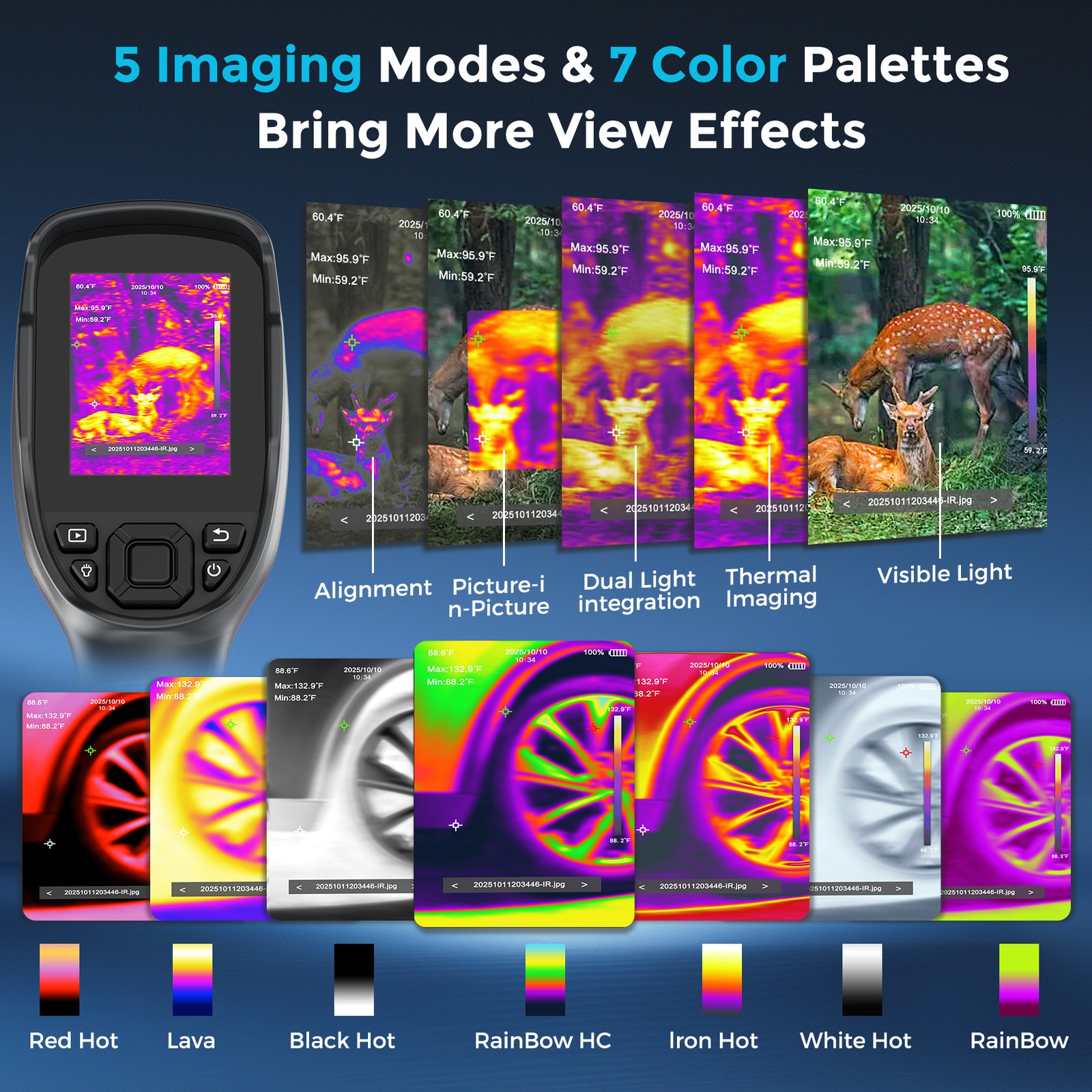 Handheld Thermal Imaging Camera 256×192 IR Resolution with 32GB SD Card 2026