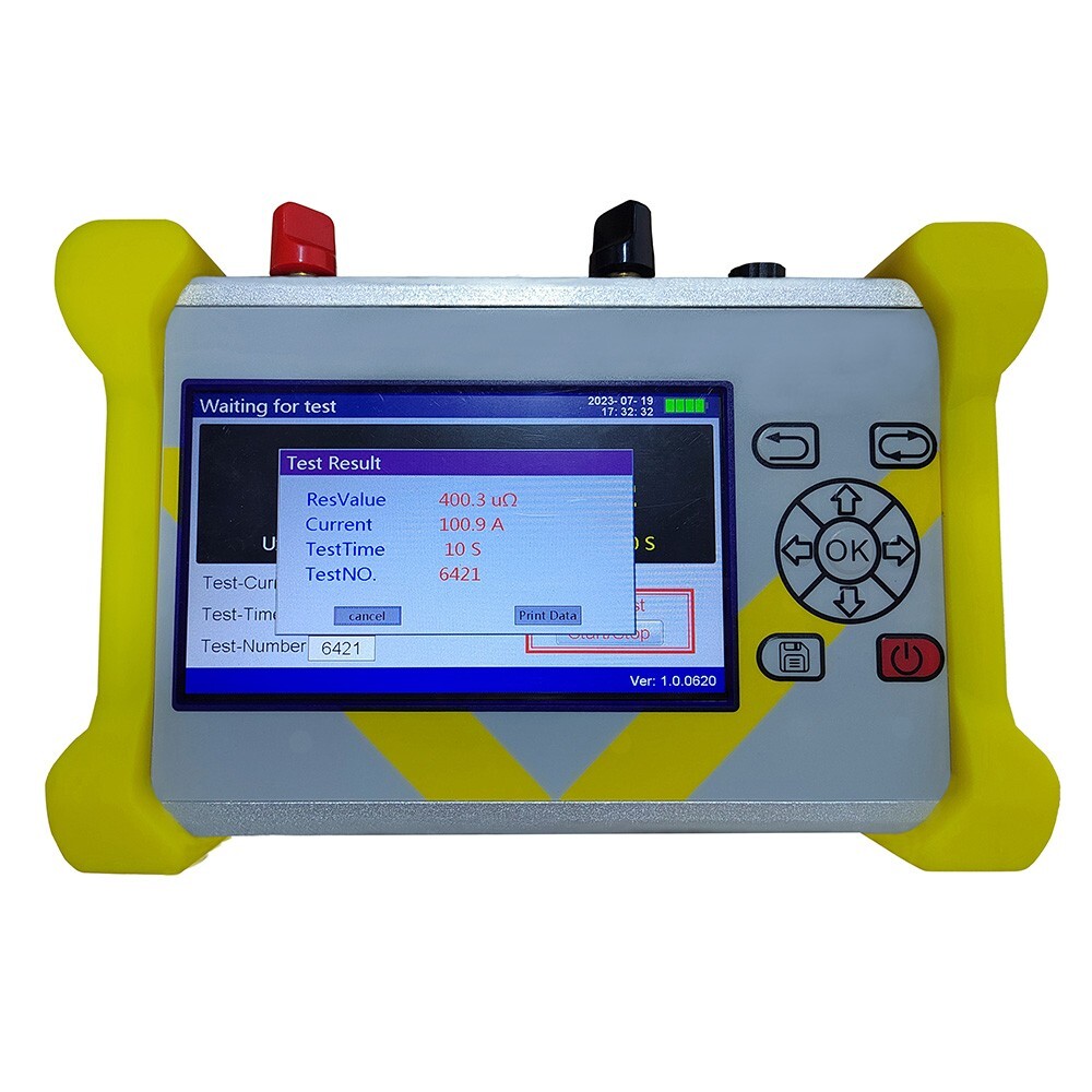 JH1003 0-2.0mΩ Handheld Loop Resister Tester Contact Resistance Breaker Tester
