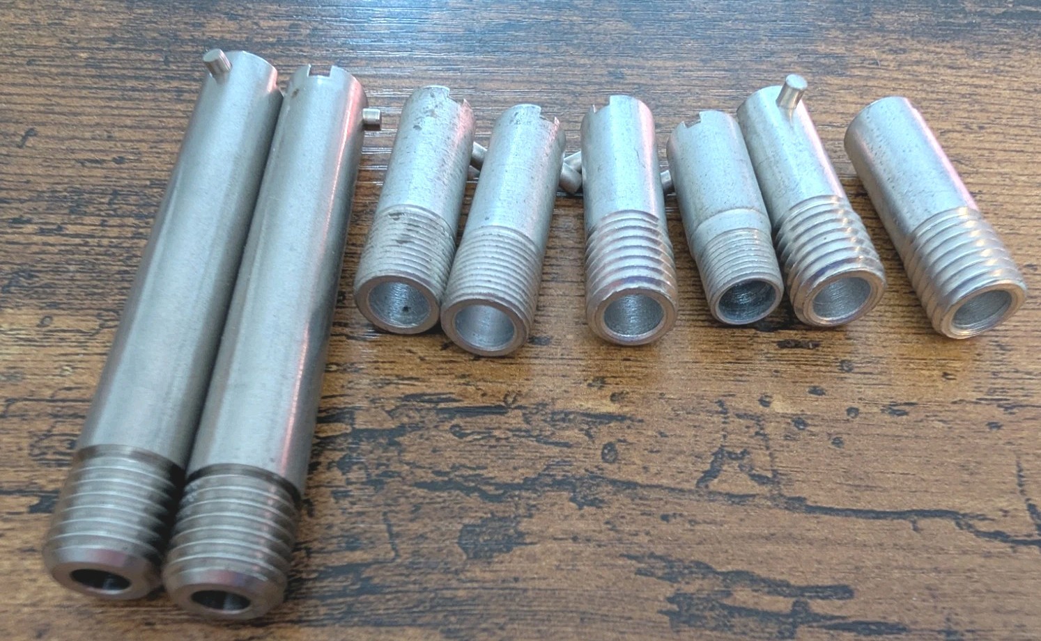 Lot Of 8 Unbranded Thermocouple Bayonet Adapters Various Sizes