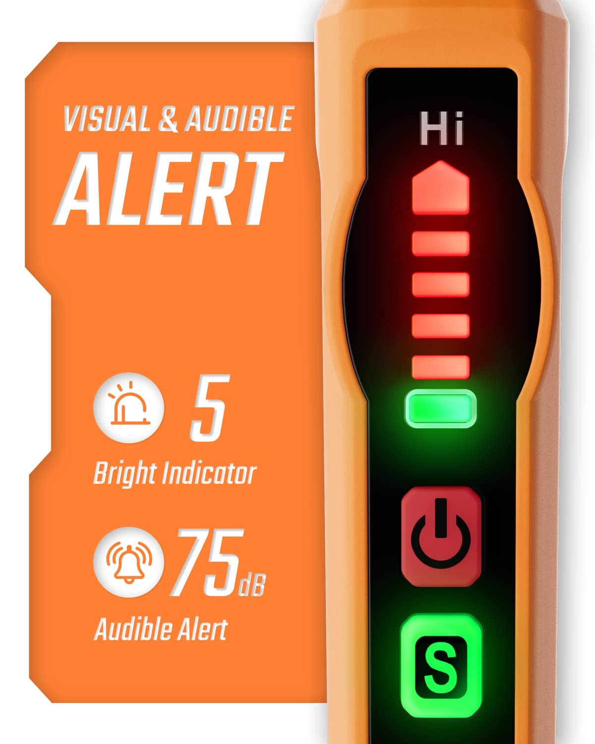 Gas Leak Detector with Alarm Portable Methane & Propane Sniffer – Orange