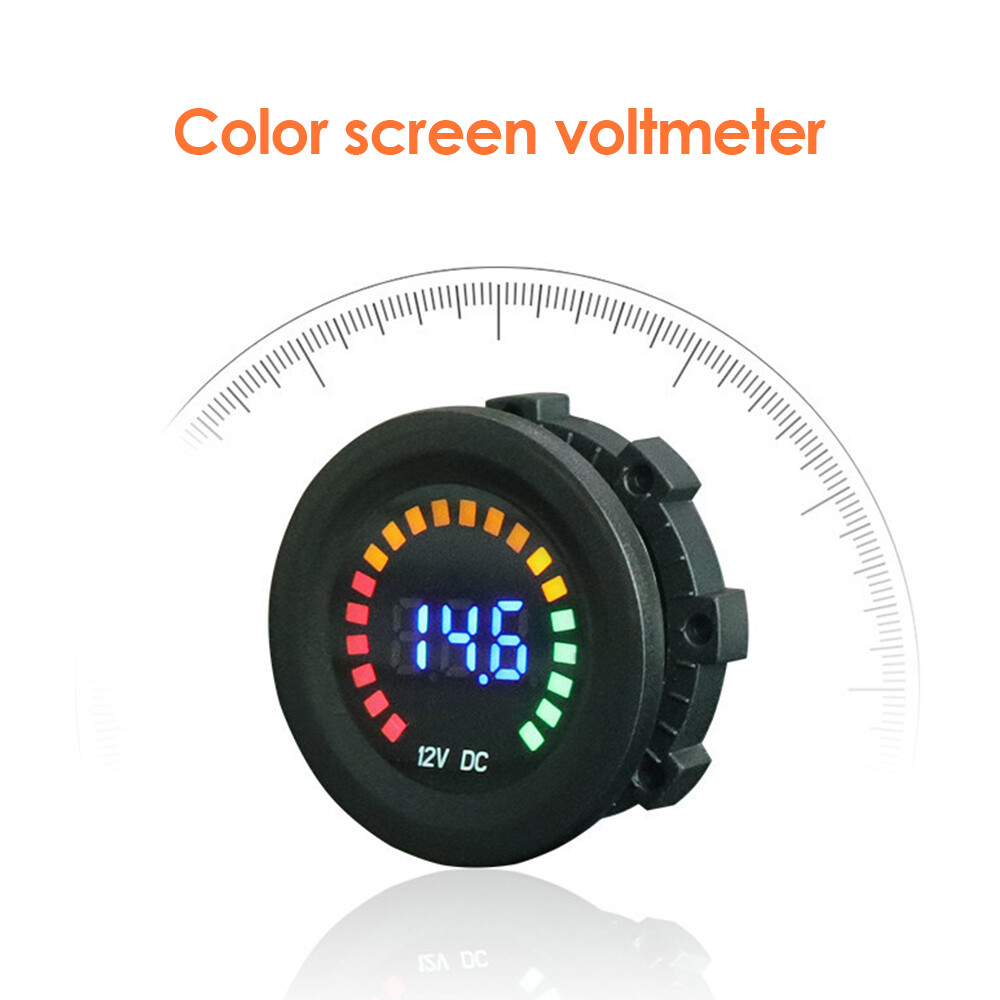 DC12V Color Screen Voltmeter DC LED Digital Display Car Voltage Monitor 5V-36V-