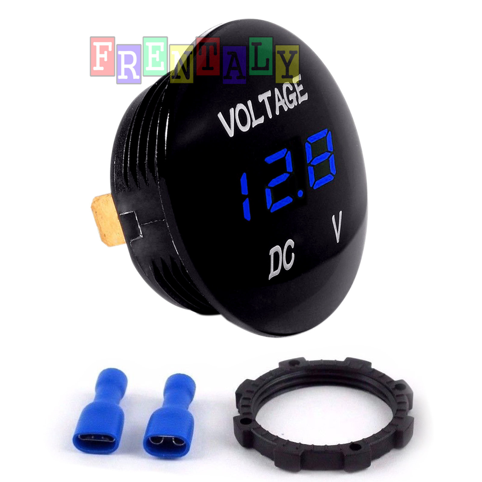 Blue LED Digital Waterproof Voltmeter A Gauge Meter 12V-24V Car Auto Motorcycle