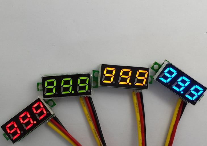 5PCS 0.28″ LED DC 0-100V Digital Voltmeter Panel Meter Green COLOR
