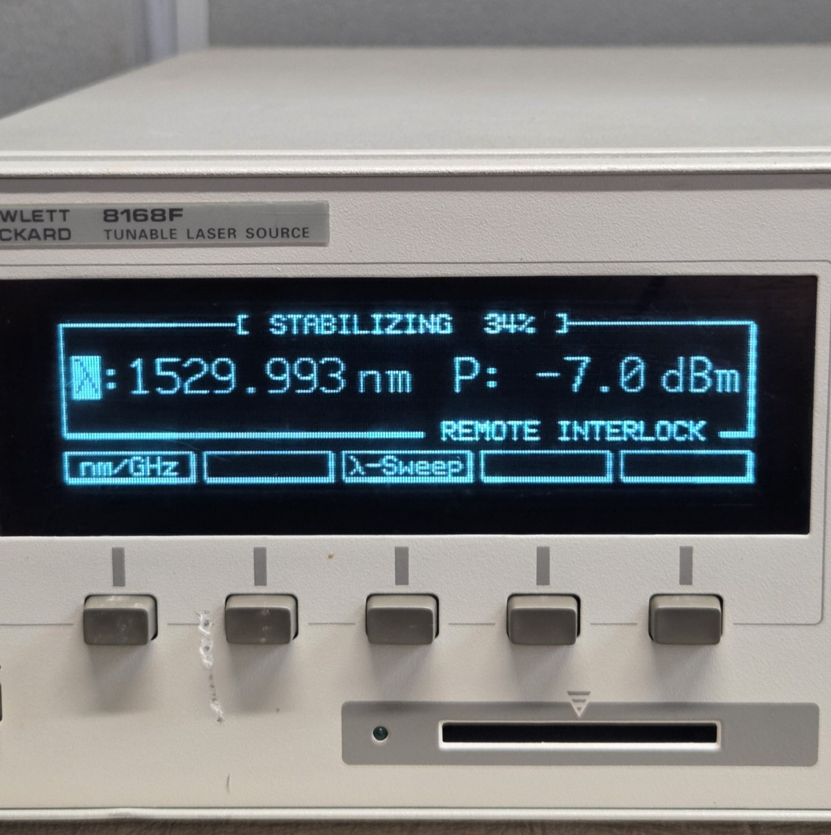Agilent/ HP 8168F 1435-1597 nm Tunable Laser Power Supply UNLOCKED