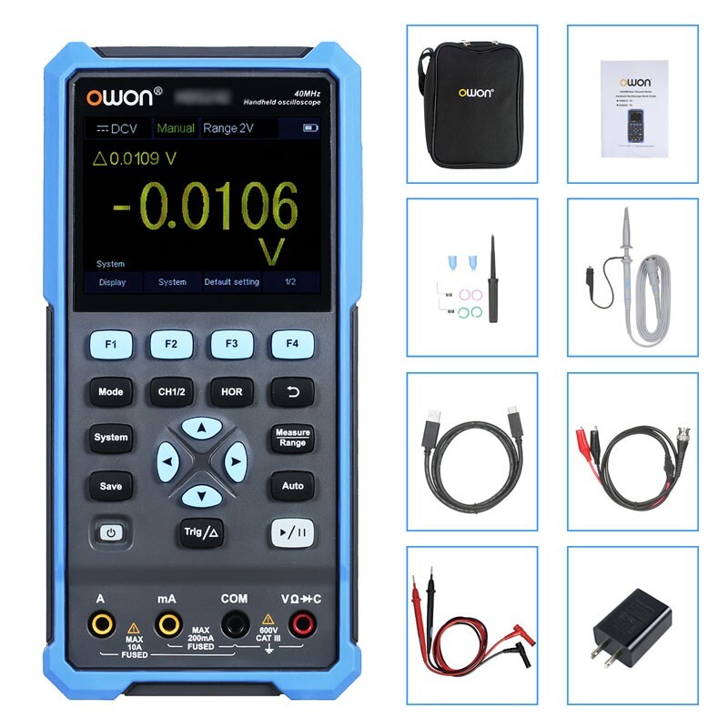 HD272 70MHz Handheld Digital Oscilloscope Multimeter 3.5-in LCD Display for OWON
