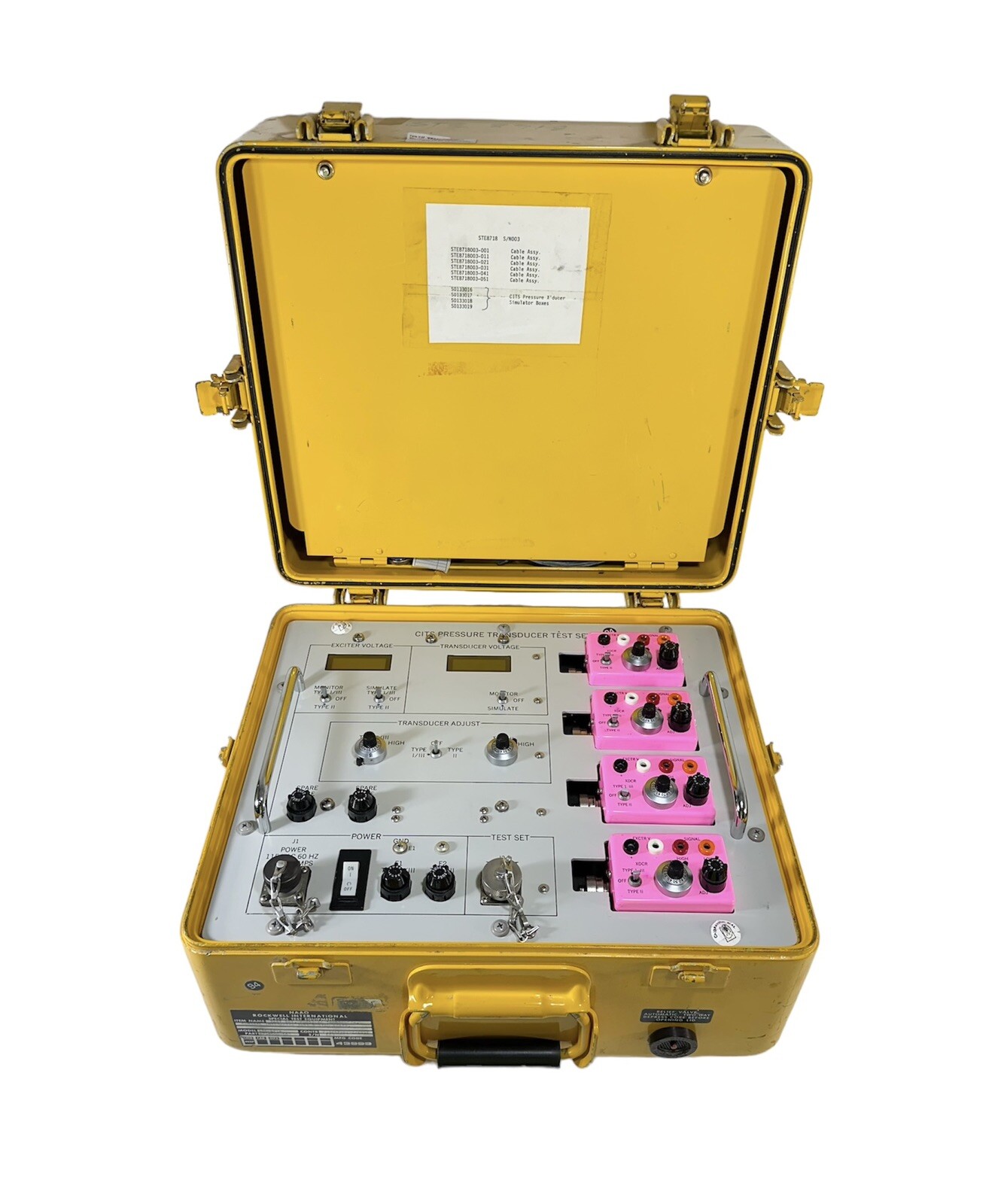 NAAO Rockwell Airplane Central Integrated Test System with Pressure Transducer