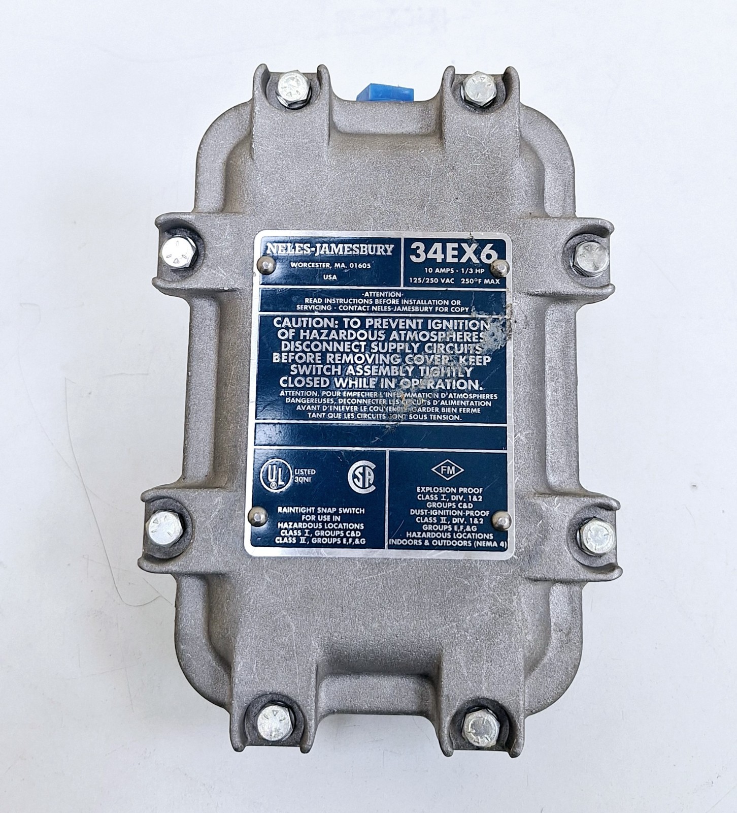Neles-Jamesbury 34EX6 Limit Switch 10A – 1/3 HP 125/250 VAC
