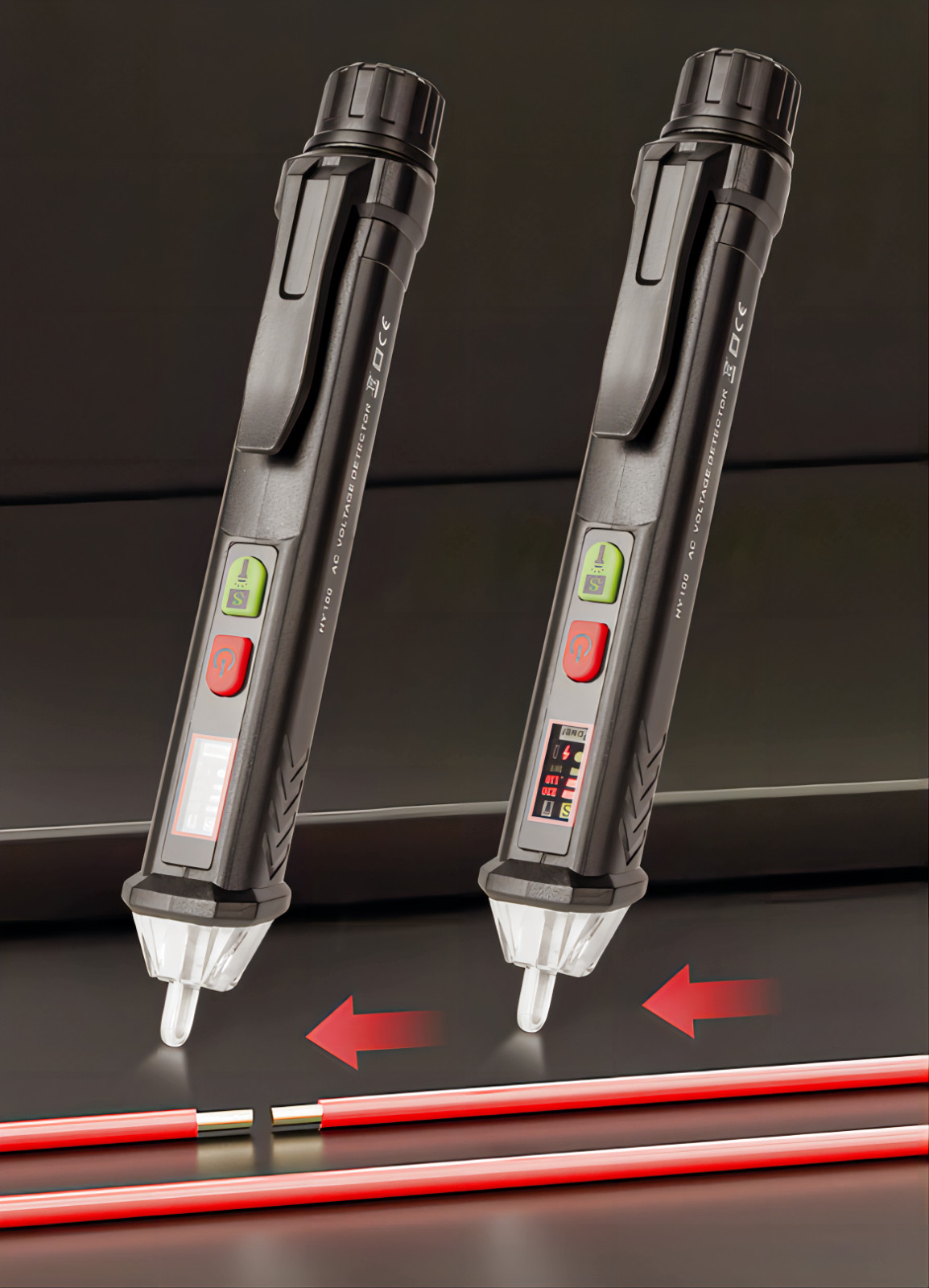 12-1000V Dual Sensitivity Electrical Tester Pen Non-Contact AC Voltage Detector