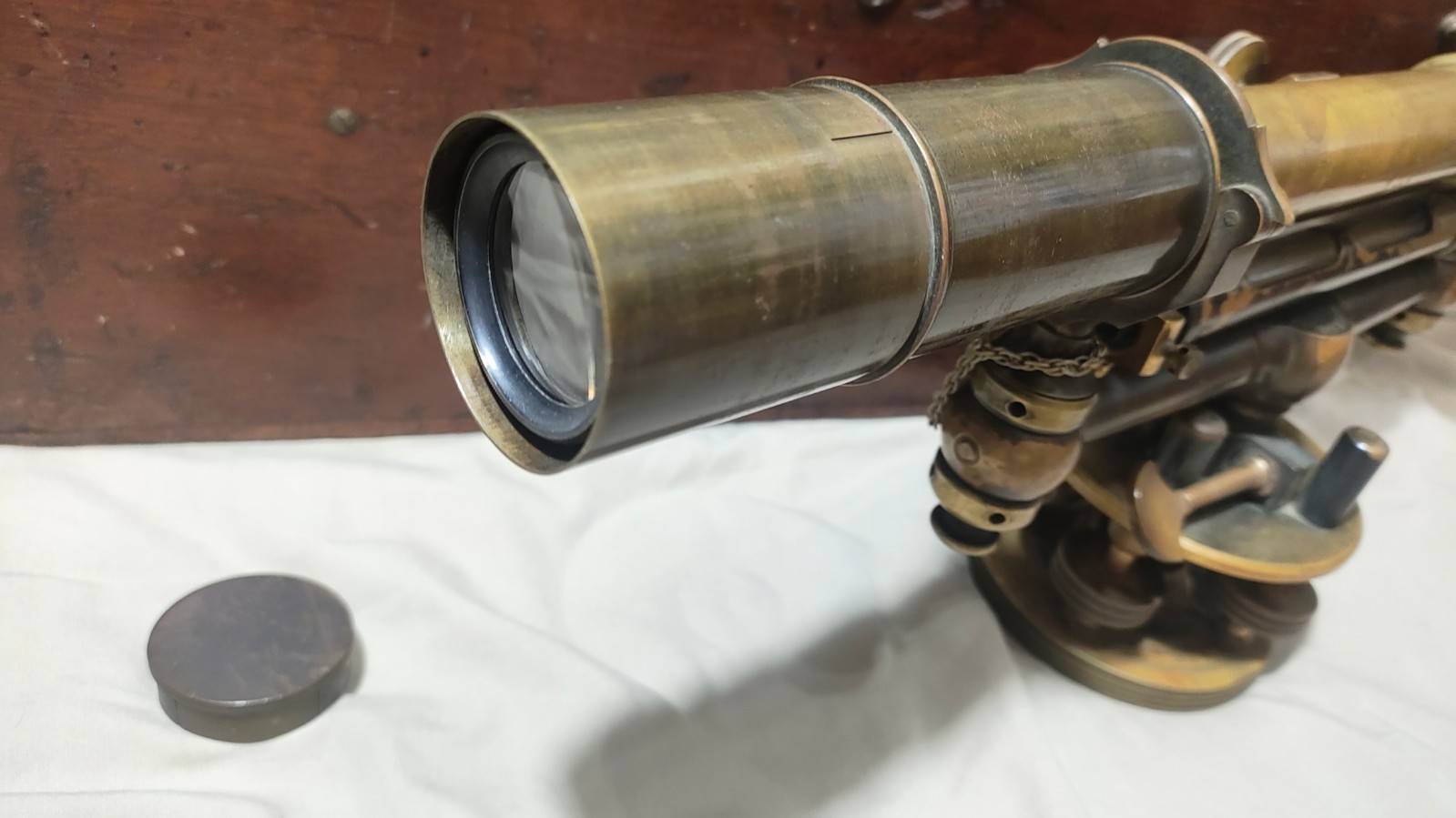 Early 1900’s W&LE Gurley 21” Brass Surveyor Wye Level Transit with Wooden Case