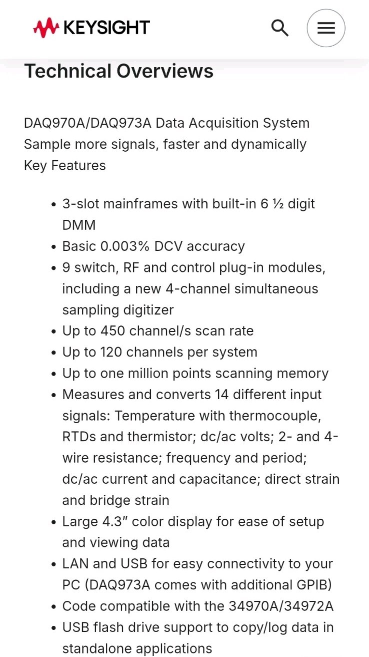 Keysight DAQ970A Data Acquisition System USB 450 Channels《Works》Priced To Sell