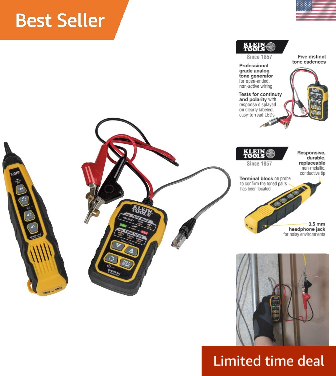 Accurate Wire Tracer with Noise-Reducing Headphone Jack – Continuity Tester Kit