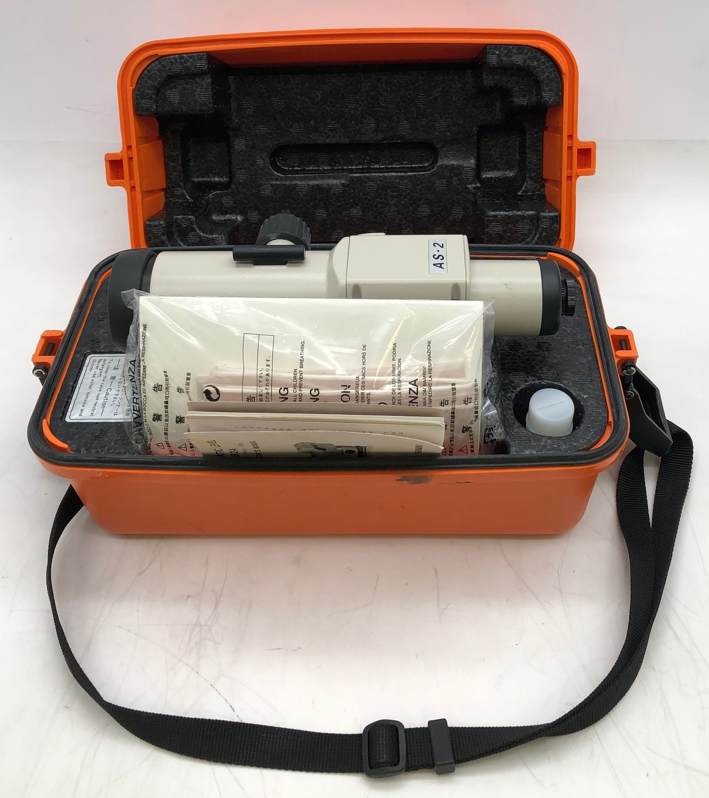 NIKON AS-2 Automatic Level 360 Degree Surveying Instrument W/Hard Orange Case
