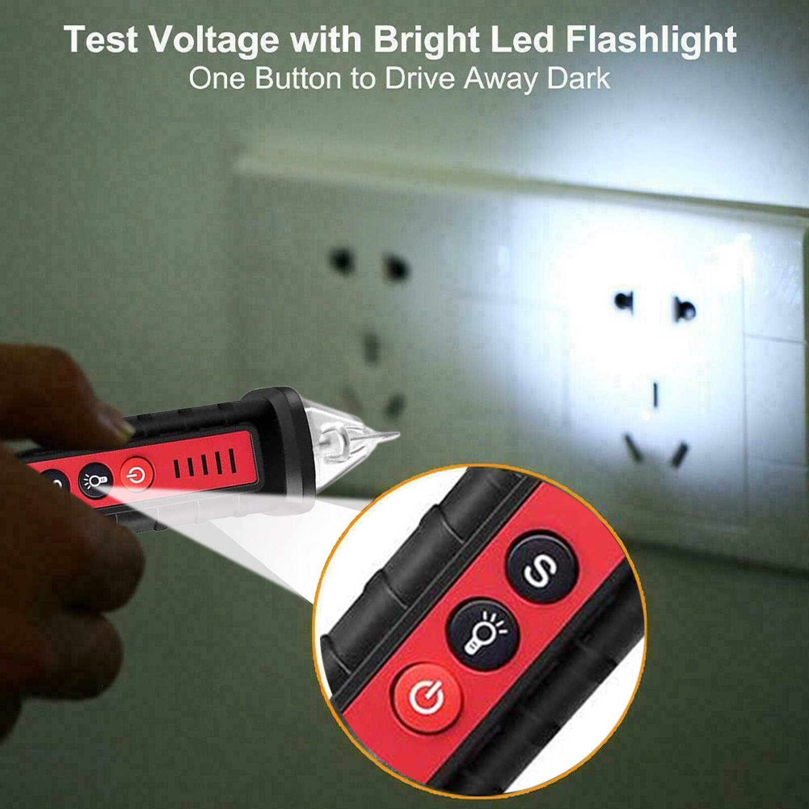 Voltage Electric Tester Volt Detector Test Pen Non-Contact Sensor AC DC 12-1000V