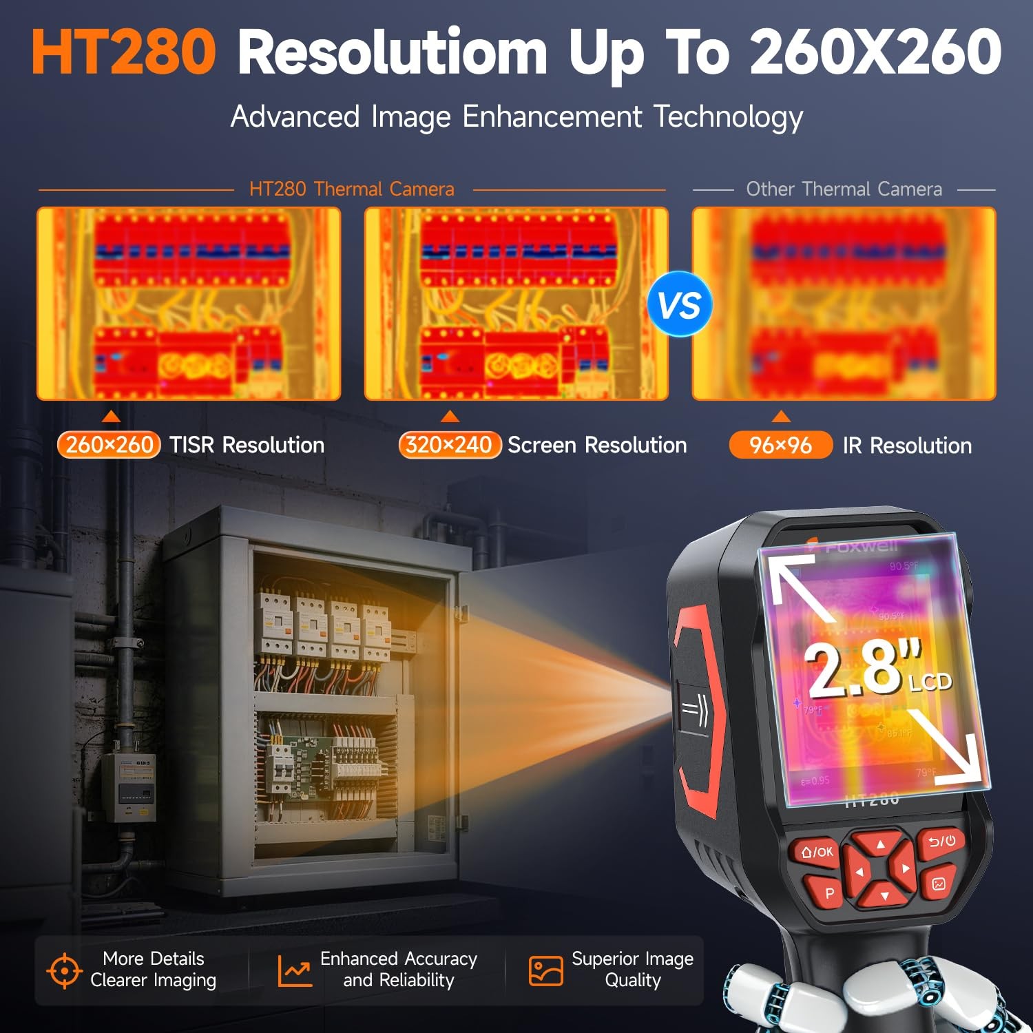 FOXWELL HT280 Thermal Imaging Infrared Camera 320 X 240 2.8″ LCD Screen