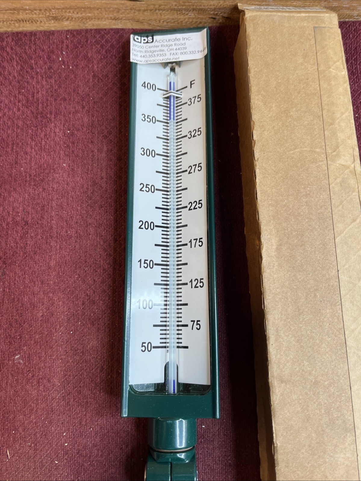 NEW IN BOX MILJOCO SX935100 SPIRIT FILLED THERMOMETER 50-400*F 3.5″ STEM