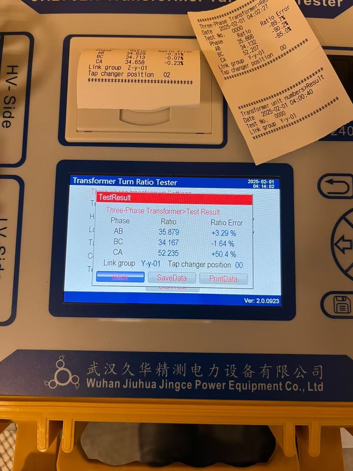 Spanish/English PT CT Test Portable TTR Meter Transformer Turns Ratio Tester
