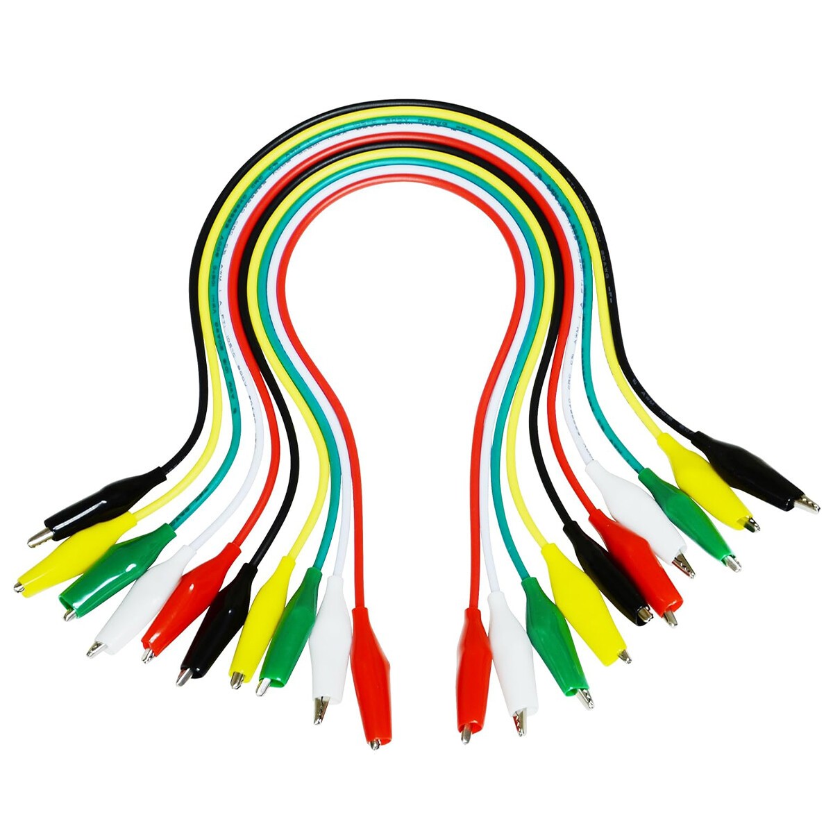 20 Pcs Electrical Jumper Cables Test Leads with Alligator Clips for Circuit new