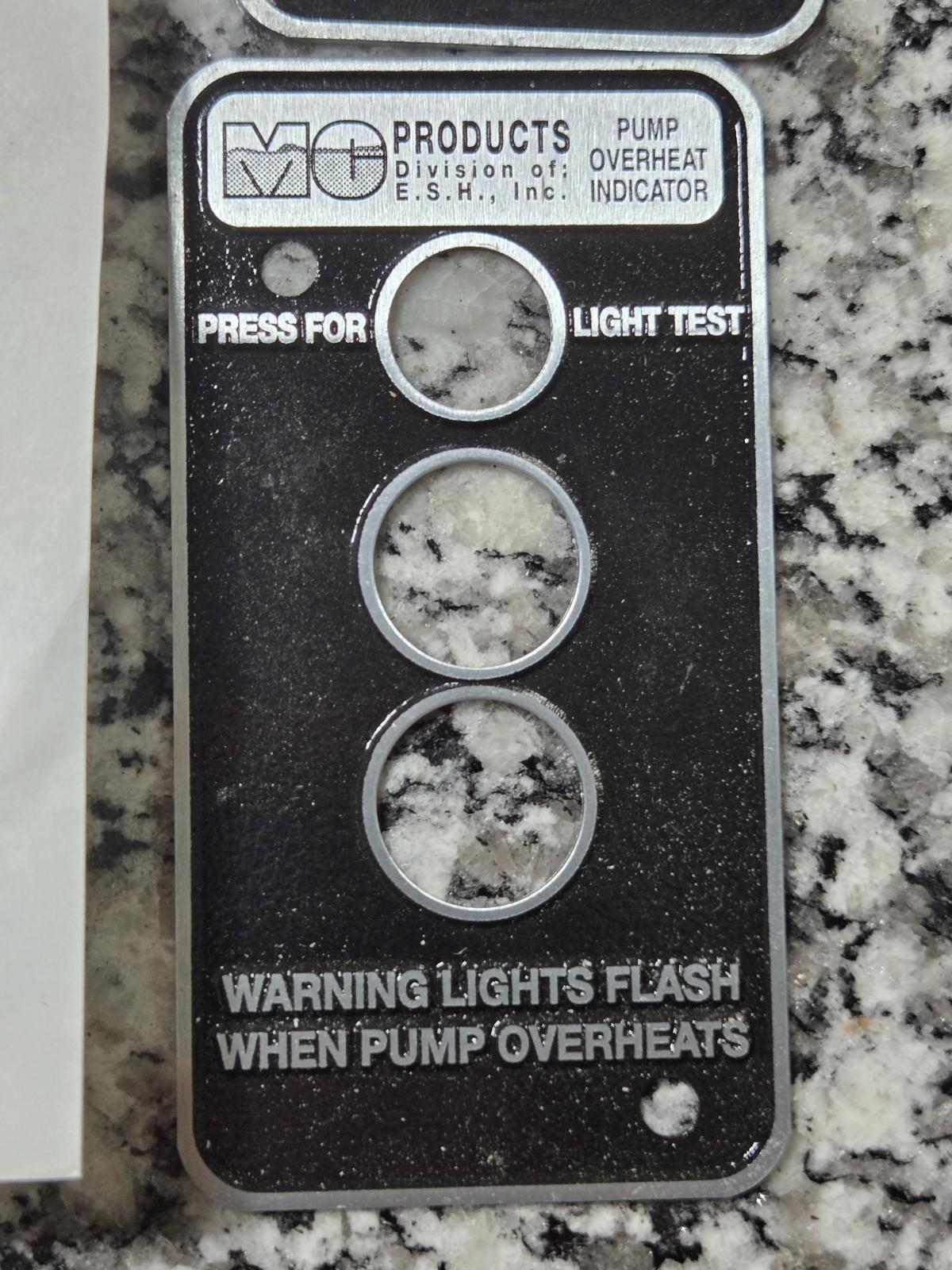 MC Products Mark 5 Water Level Pump Overheat Indicator Cover Set Of 2 Different