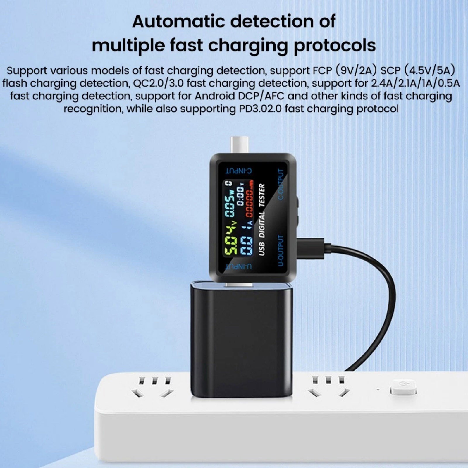 High Quality USB Type C Multimeter Voltage Current Tester with LCD Display