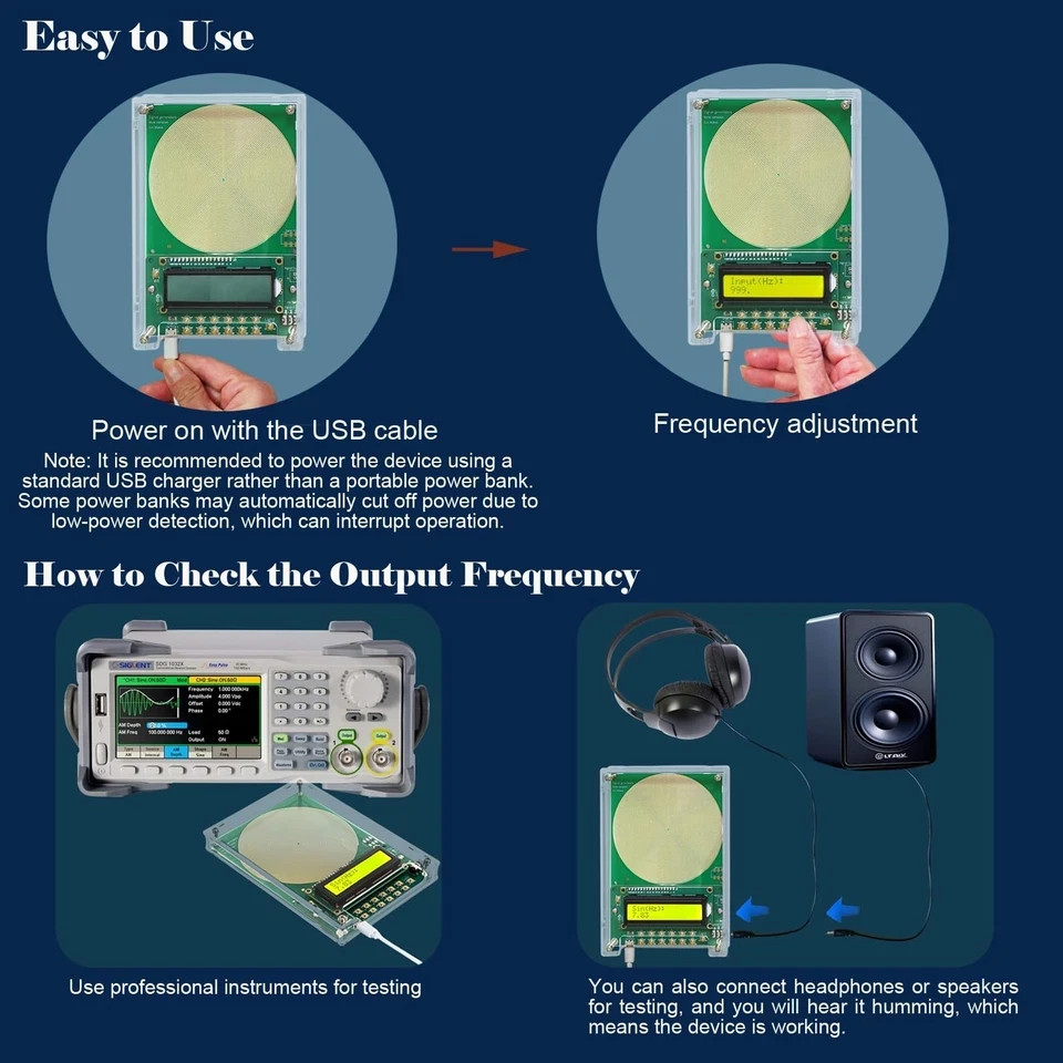 Adjustable Frequency Generator for Healing (0.01Hz-299Khz), 7.83Hz Schumann Reso