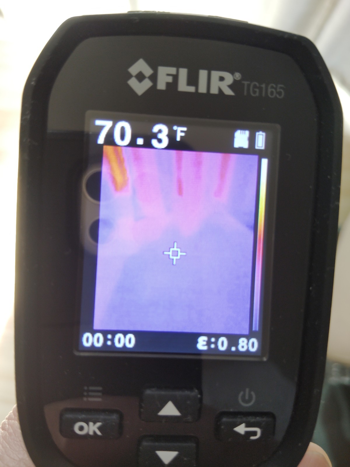 FLIR TG165 Handheld Thermal Camera 50° FOV 80×60 IR 32-572°F 24:1