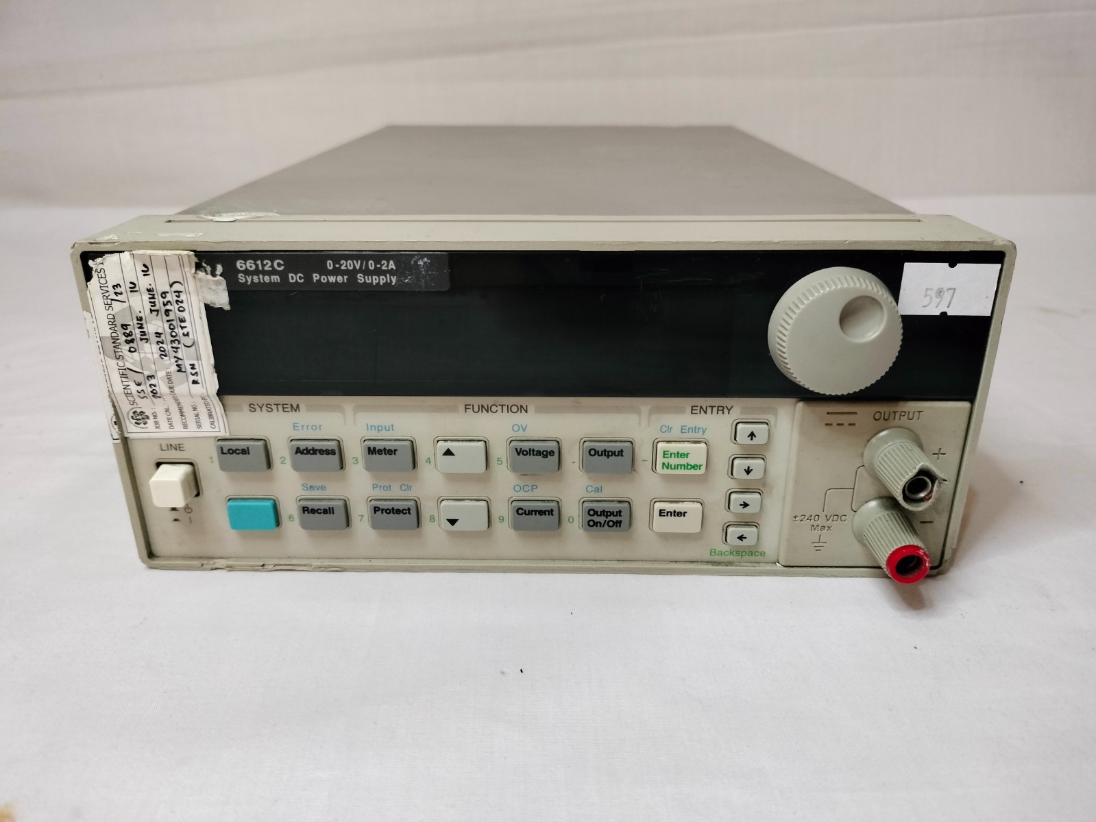 HP Agilent 6612C System DC Power Supply 0-20V/0-2A Made in Malaysia