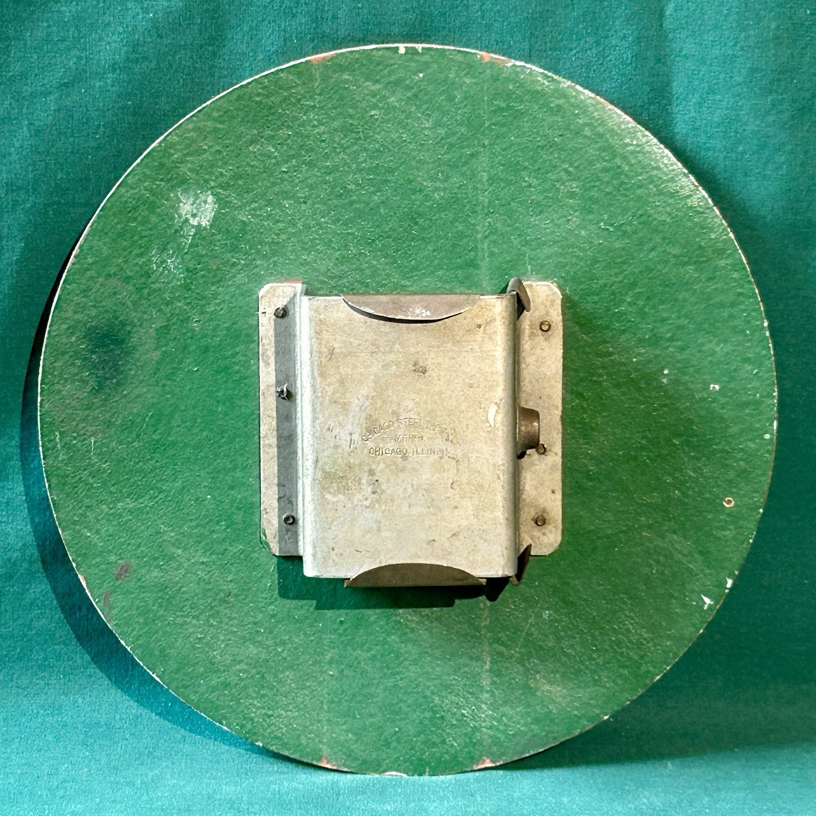 Surveyor’s Target Marker Red Yellow Paint Wood Chicago Steel Tape, Berger Vtg 8″