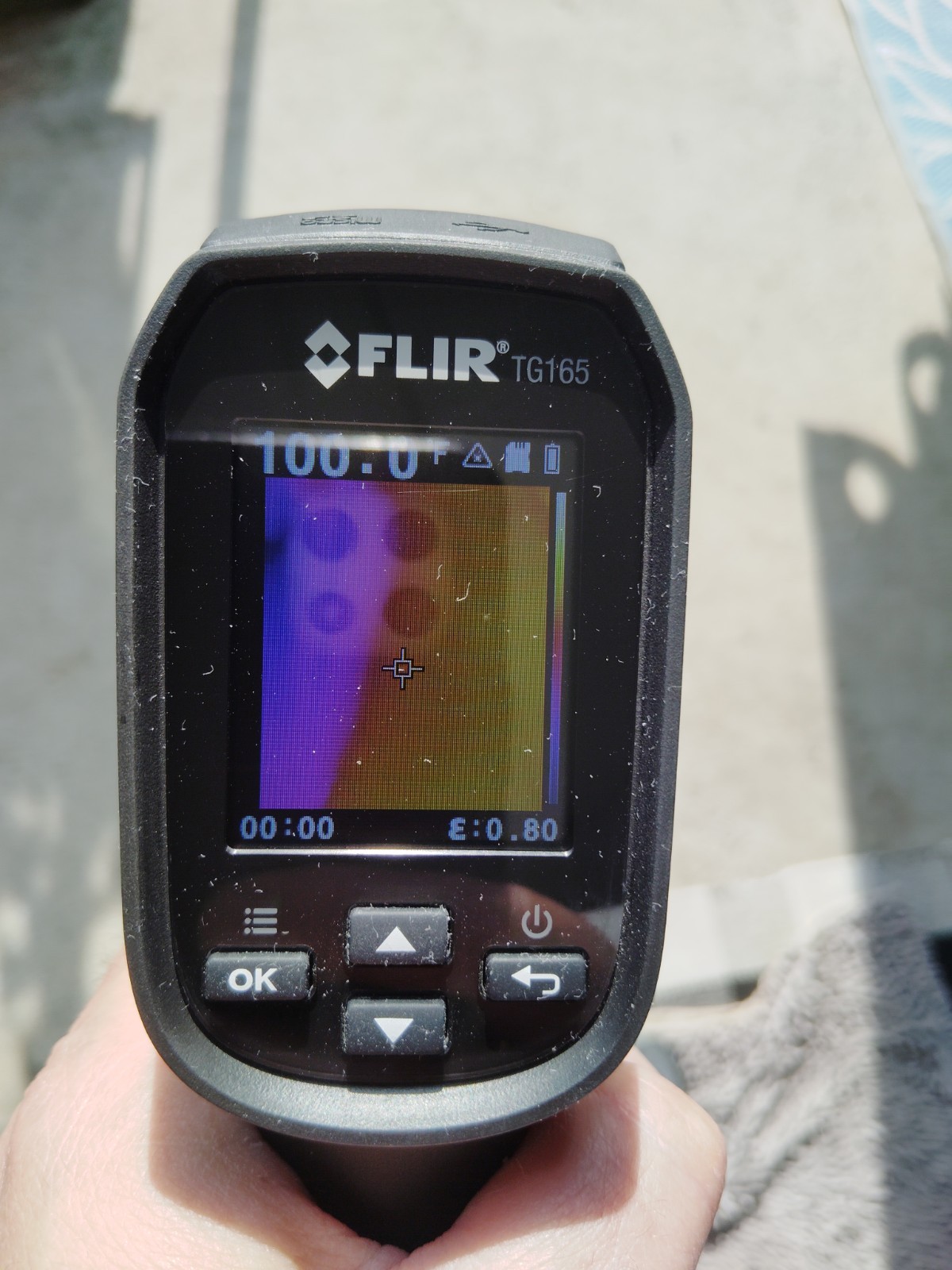 FLIR TG165 Handheld Thermal Camera 50° FOV 80×60 IR 32-572°F 24:1