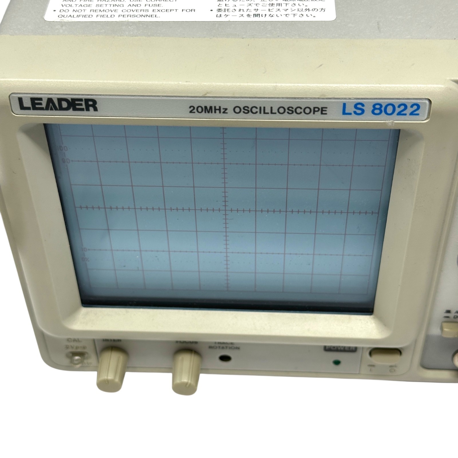 Leader LS 8022 20MHz 2-Channel Analog CRT Oscilloscope Made in Malaysia