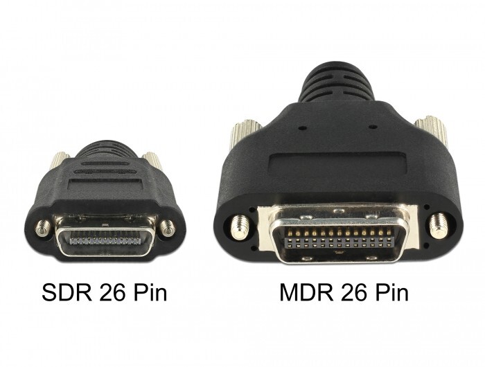 Mini SDR-to-MDR CamLink Cable, Frame Grabber, Machine-Vision, BLACK: @2m (6.6ft)