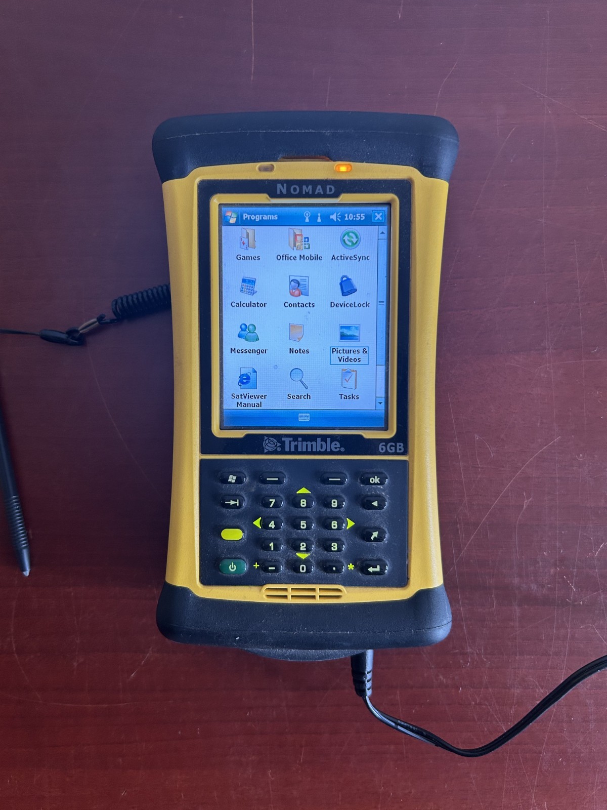 Trimple Nomad 6GB Rugged Handheld Data Collector w/ Programs Office Arc + Power