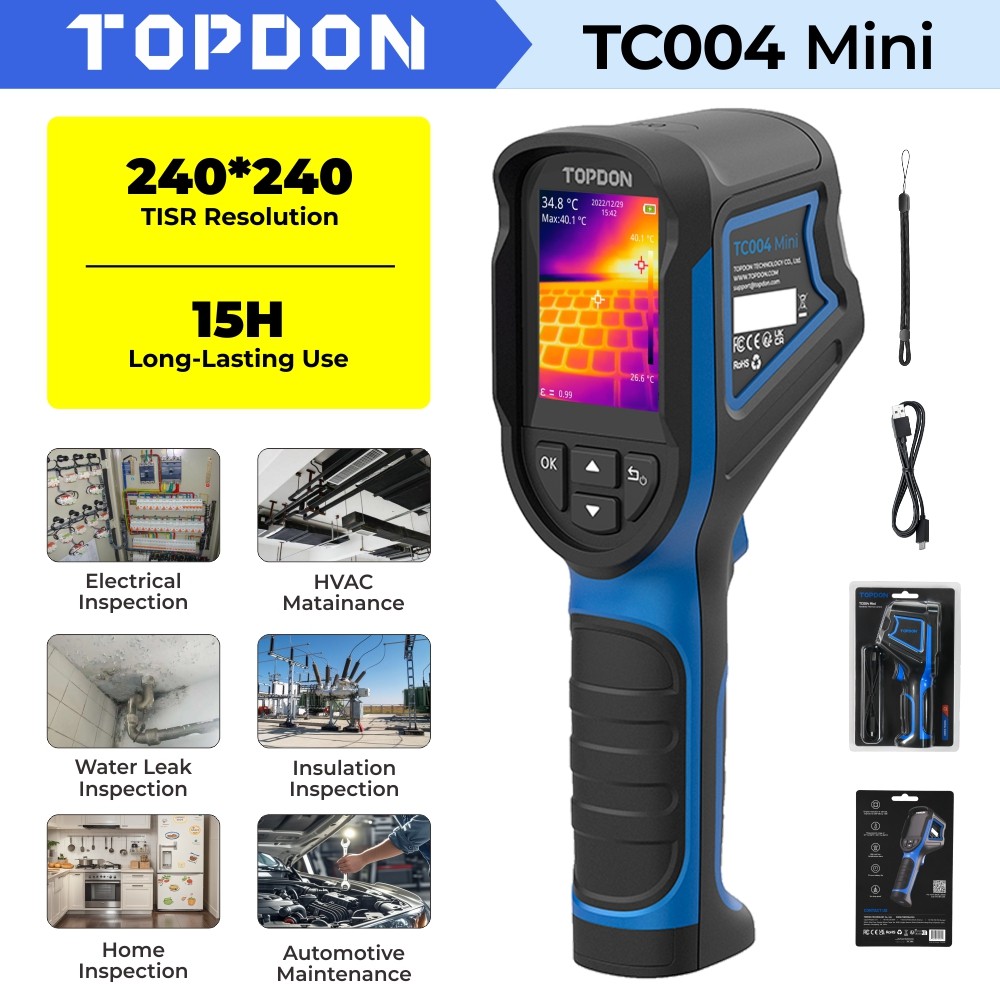 TOPDON TC004 Mini Thermal Camera 240 x 240 Super-Resolution