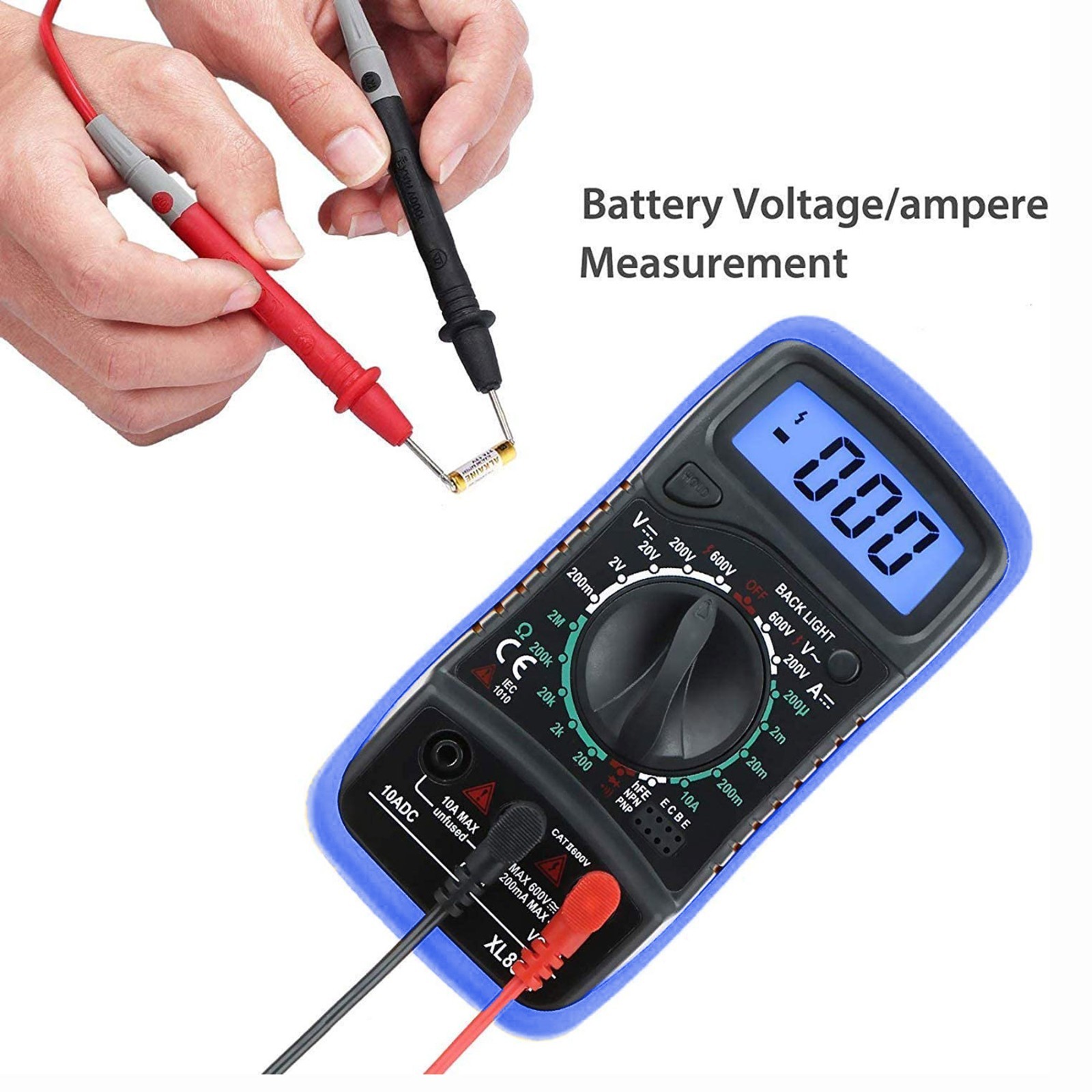 Digital Multimeter AC DC Voltmeter Ammeter Ohmmeter Volt Tester Meter WITH BAT