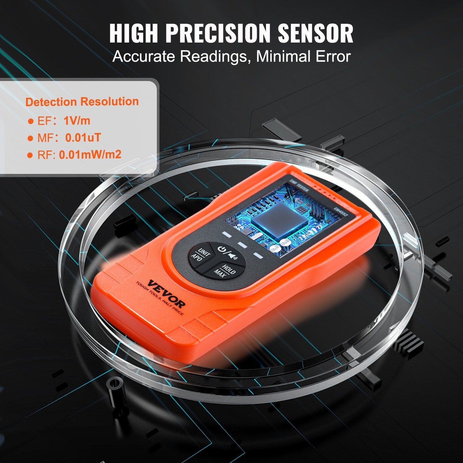 3-in-1 EMF Checker 5Hz to 3.5GHz Rechargeable Handheld LCD Detector