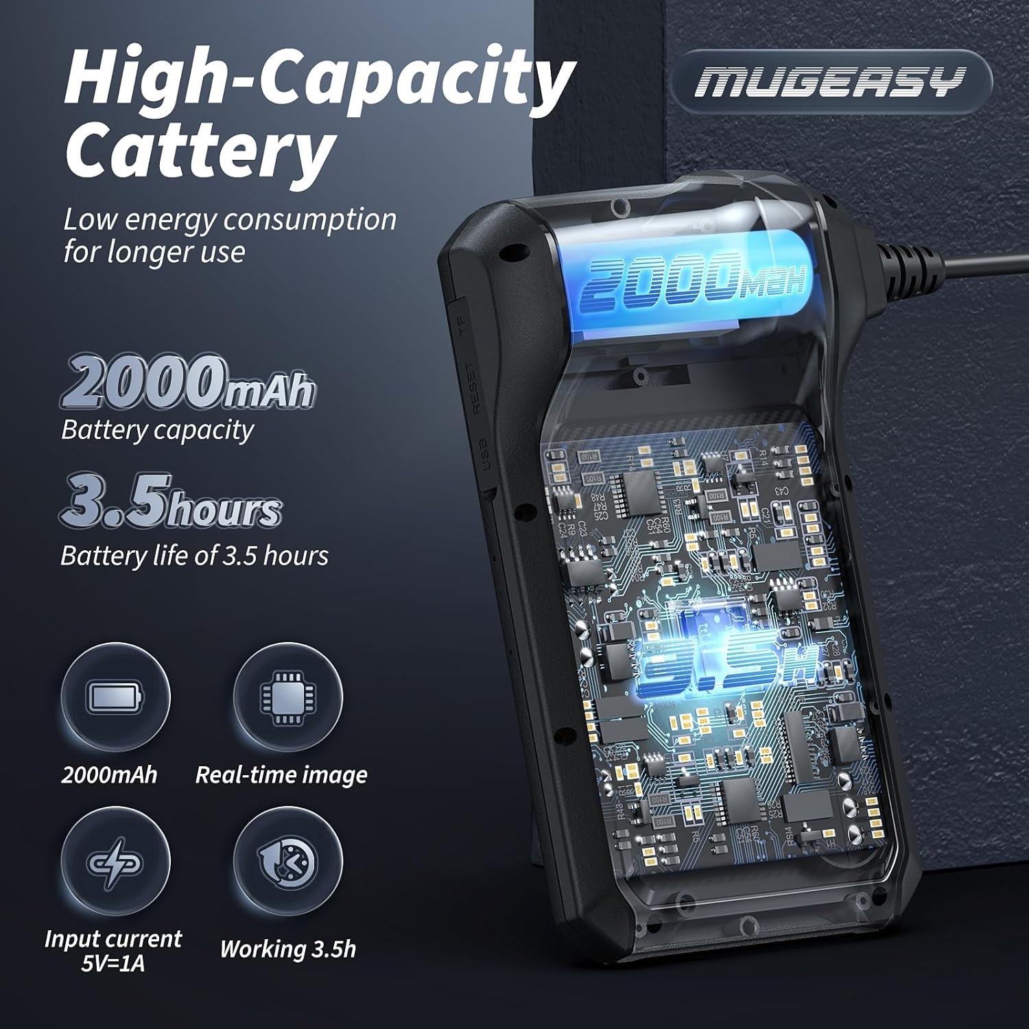 8 LED Inspection Borescope with 4.3-Inch Display – Perfect for Pipes and More