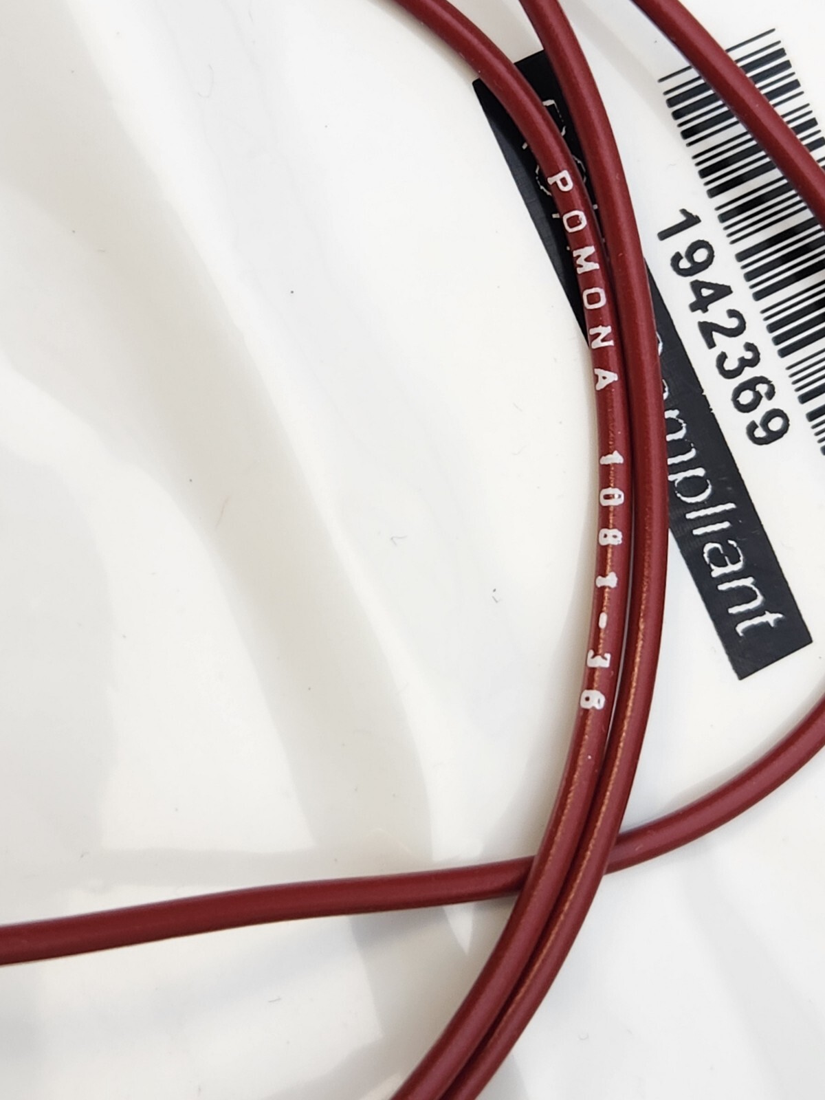 Pomona 1081-36-2 Miniature Banana Plug, Red, 36 In. PATCH CORD