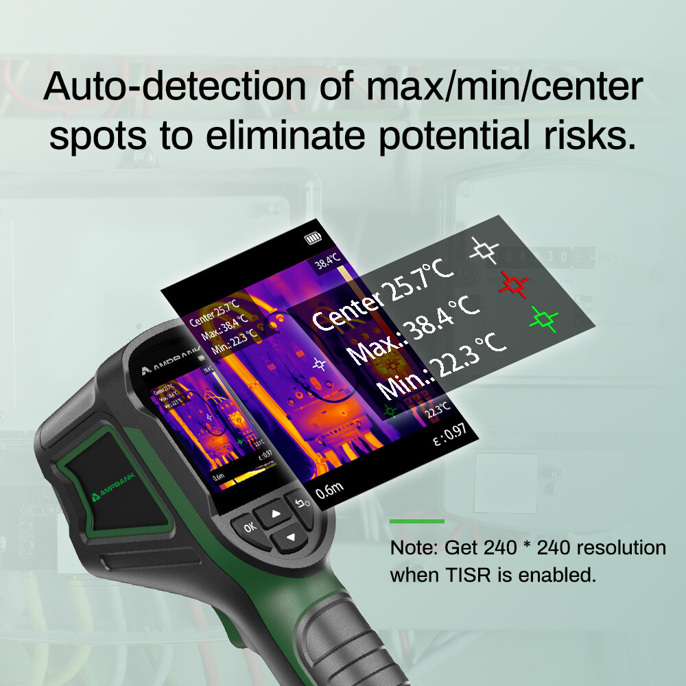 AMPBANK H128 Infrared Thermal Imager Thermal Camera IR Resolution 2.4″ LCD