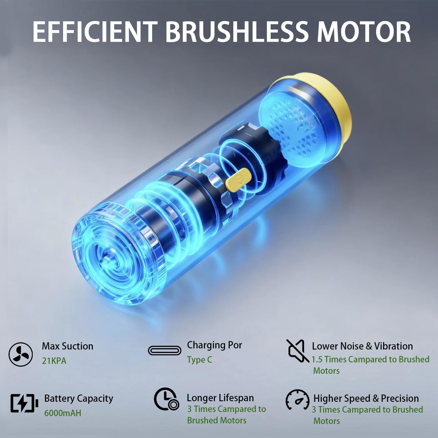 CROS 4-in-1 Mini Cordless Vacuum Cleaner, 21kPa Powerful Suction, Portable Ha…